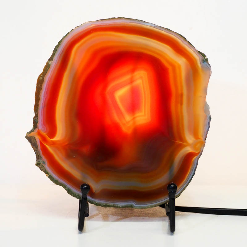 Sliced Brazilian Crystal Agate Lamp S563 4 Sliced Brazilian Crystal Agate Lamp S563 | Himalayan Salt Factory