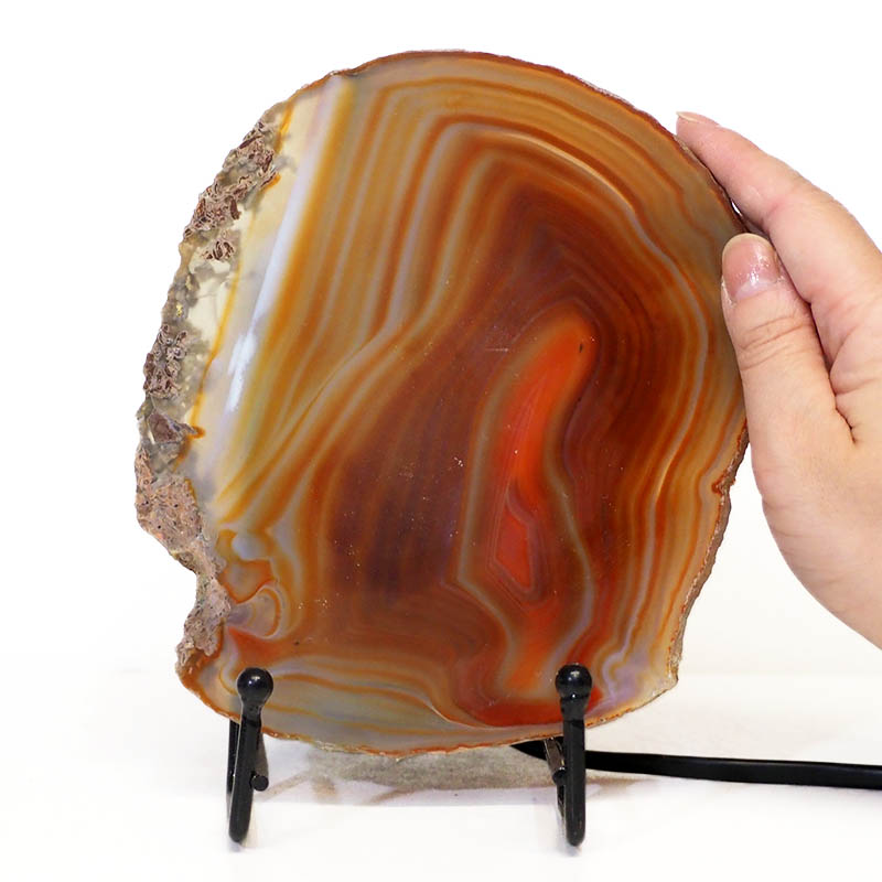 Sliced Brazilian Crystal Agate Lamp S564 5 Sliced Brazilian Crystal Agate Lamp S564 | Himalayan Salt Factory
