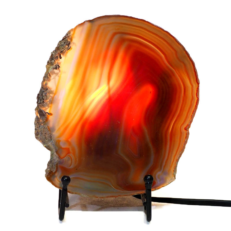 Sliced Brazilian Crystal Agate Lamp S564 4 Sliced Brazilian Crystal Agate Lamp S564 | Himalayan Salt Factory