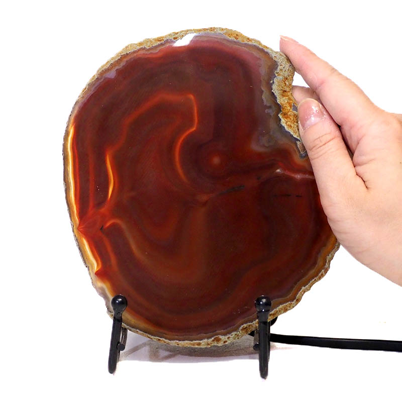 Sliced Brazilian Crystal Agate Lamp S566 5 Sliced Brazilian Crystal Agate Lamp S566 | Himalayan Salt Factory