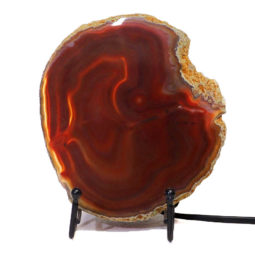 Sliced Brazilian Crystal Agate Lamp S566 | Himalayan Salt Factory