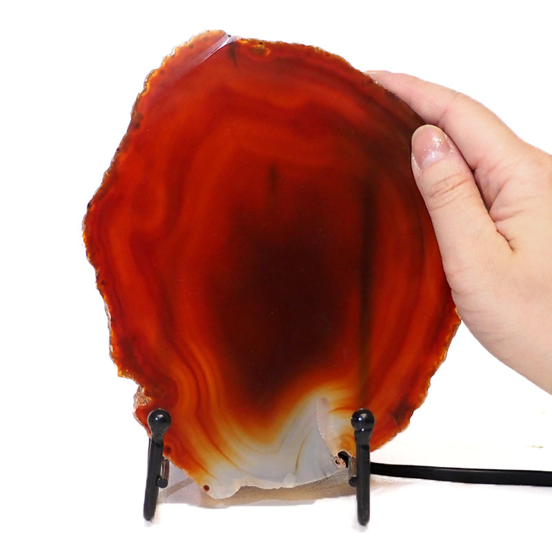 Sliced Brazilian Crystal Agate Lamp S567 5 Sliced Brazilian Crystal Agate Lamp S567 | Himalayan Salt Factory