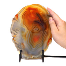 Sliced Brazilian Crystal Agate Lamp S570 9 Sliced Brazilian Crystal Agate Lamp S570 | Himalayan Salt Factory