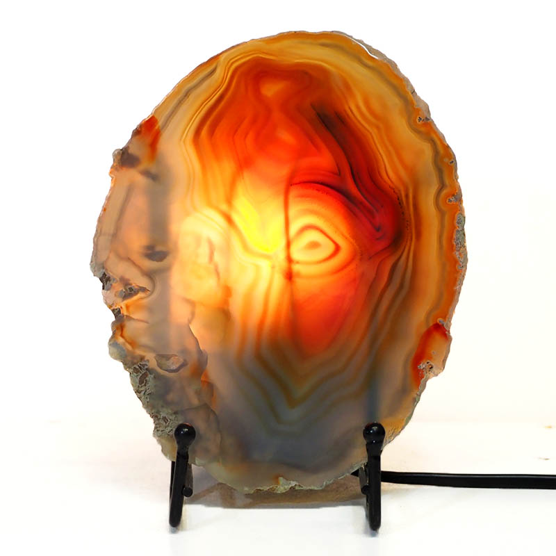 Sliced Brazilian Crystal Agate Lamp S570 4 Sliced Brazilian Crystal Agate Lamp S570 | Himalayan Salt Factory