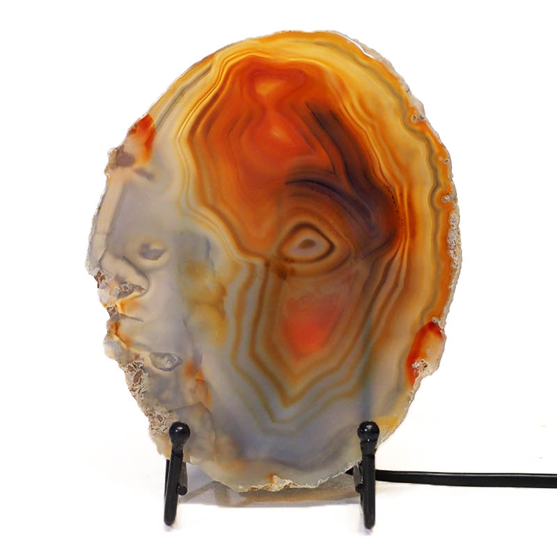 Sliced Brazilian Crystal Agate Lamp S570 3 Sliced Brazilian Crystal Agate Lamp S570 | Himalayan Salt Factory