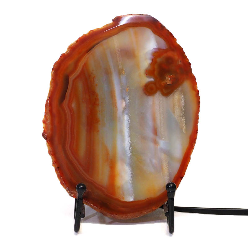Sliced Brazilian Crystal Agate Lamp S573 3 Sliced Brazilian Crystal Agate Lamp S573 | Himalayan Salt Factory