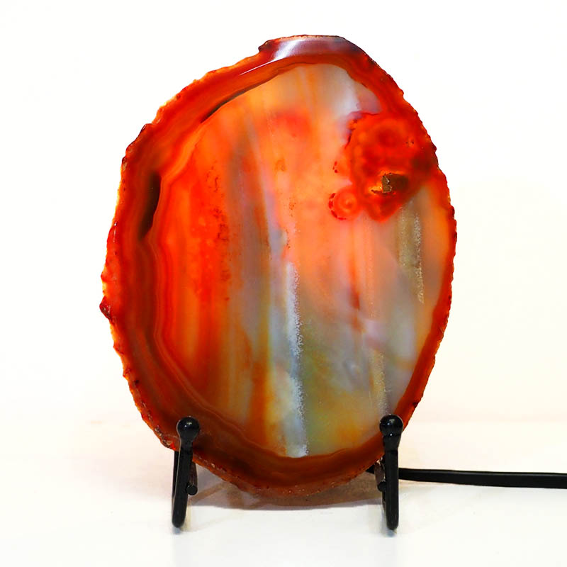 Sliced Brazilian Crystal Agate Lamp S573 4 Sliced Brazilian Crystal Agate Lamp S573 | Himalayan Salt Factory