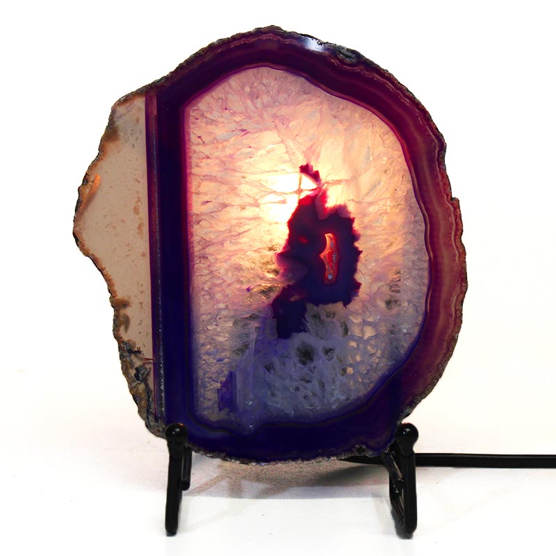 Sliced Brazilian Crystal Agate Lamp S589 4 Sliced Brazilian Crystal Agate Lamp S589 | Himalayan Salt Factory