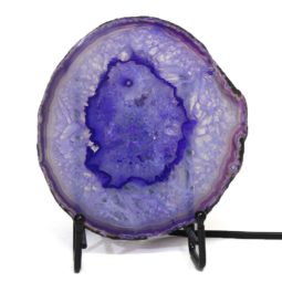 Sliced Brazilian Crystal Agate Lamp S593 | Himalayan Salt Factory