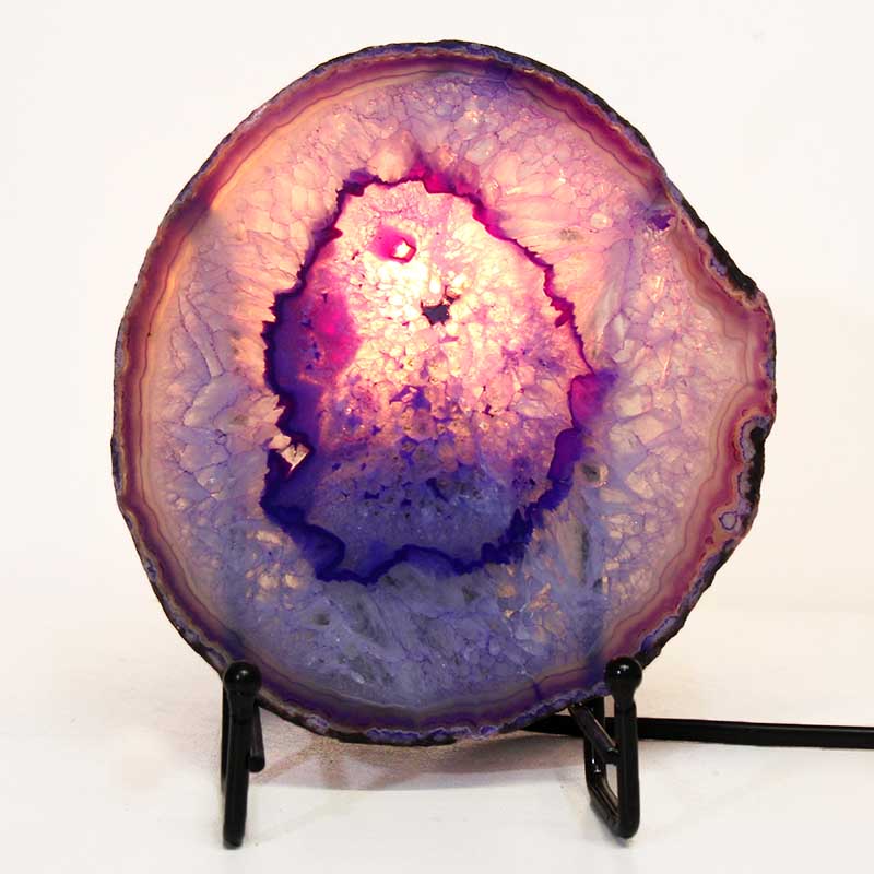 Sliced Brazilian Crystal Agate Lamp S593 4 Sliced Brazilian Crystal Agate Lamp S593 | Himalayan Salt Factory