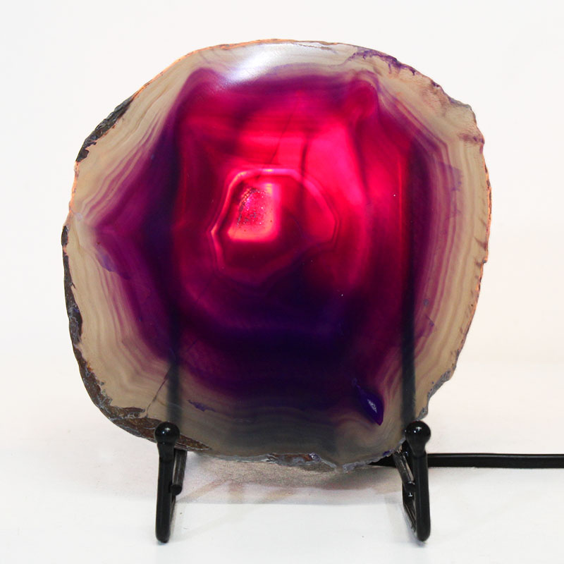 Sliced Brazilian Crystal Agate Lamp S594 4 Sliced Brazilian Crystal Agate Lamp S594 | Himalayan Salt Factory