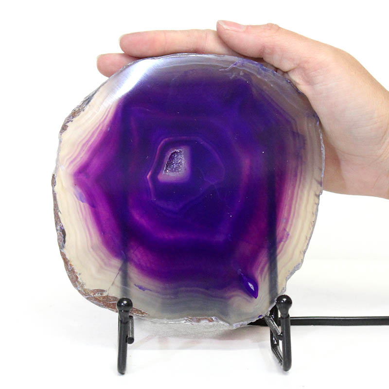 Sliced Brazilian Crystal Agate Lamp S594 5 Sliced Brazilian Crystal Agate Lamp S594 | Himalayan Salt Factory