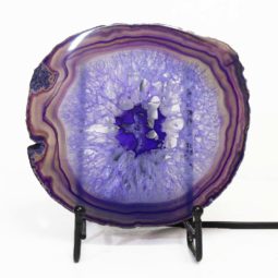 Sliced Brazilian Crystal Agate Lamp S595 | Himalayan Salt Factory