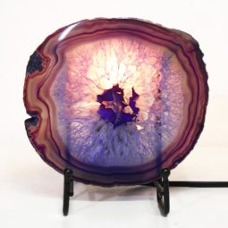 Sliced Brazilian Crystal Agate Lamp S595 | Himalayan Salt Factory