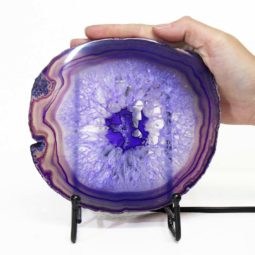 Sliced Brazilian Crystal Agate Lamp S595 | Himalayan Salt Factory
