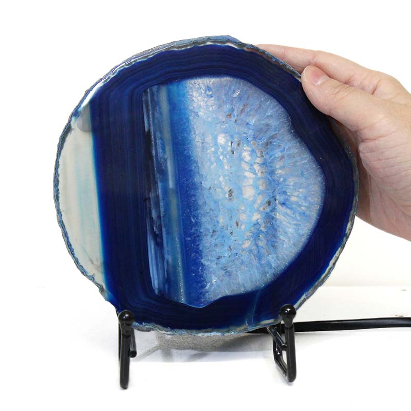 Sliced Brazilian Crystal Agate Lamp S602 5 Sliced Brazilian Crystal Agate Lamp S602 | Himalayan Salt Factory