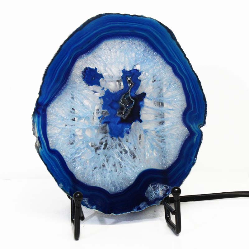 Sliced Brazilian Crystal Agate Lamp S605 3 Sliced Brazilian Crystal Agate Lamp S605 | Himalayan Salt Factory