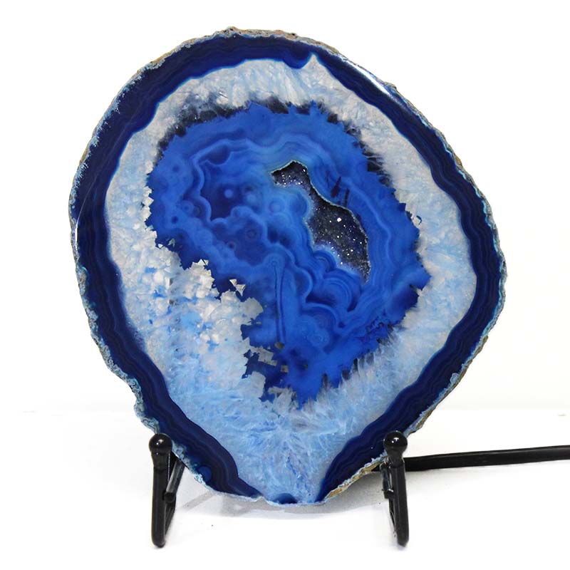 Sliced Brazilian Crystal Agate Lamp S606 3 Sliced Brazilian Crystal Agate Lamp S606 | Himalayan Salt Factory