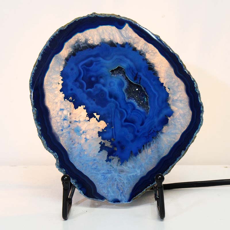 Sliced Brazilian Crystal Agate Lamp S606 4 Sliced Brazilian Crystal Agate Lamp S606 | Himalayan Salt Factory