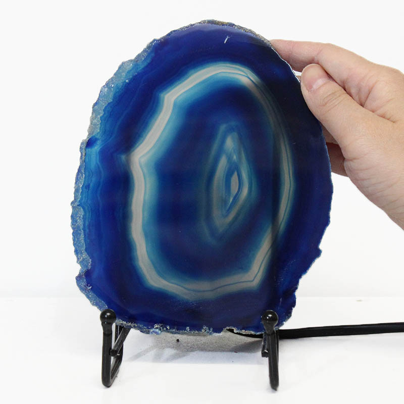Sliced Brazilian Crystal Agate Lamp S607 5 Sliced Brazilian Crystal Agate Lamp S607 | Himalayan Salt Factory