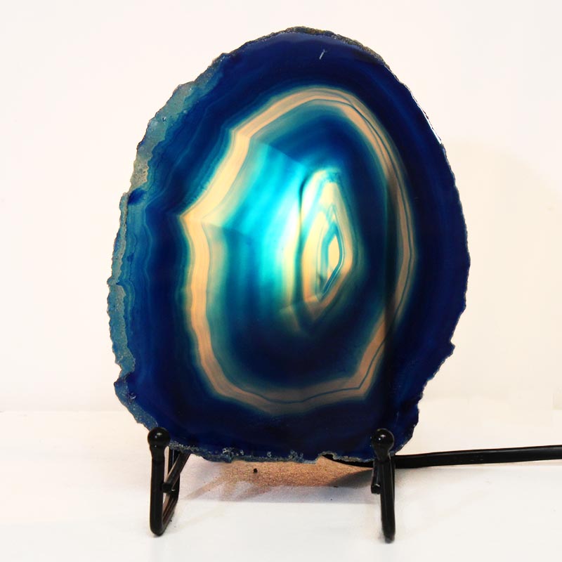 Sliced Brazilian Crystal Agate Lamp S607 4 Sliced Brazilian Crystal Agate Lamp S607 | Himalayan Salt Factory