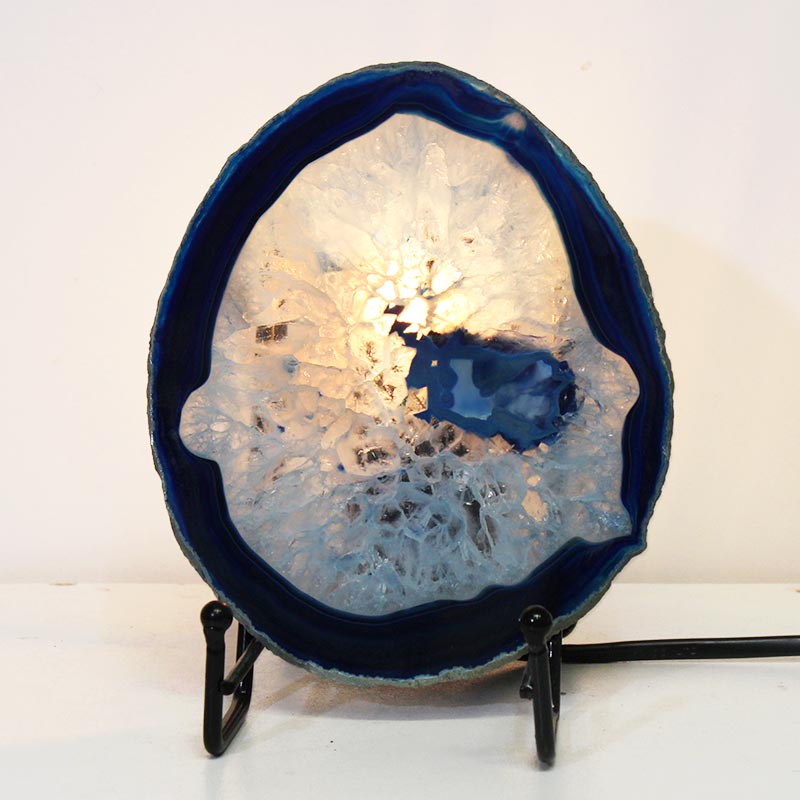 Sliced Brazilian Crystal Agate Lamp S609 4 Sliced Brazilian Crystal Agate Lamp S609 | Himalayan Salt Factory