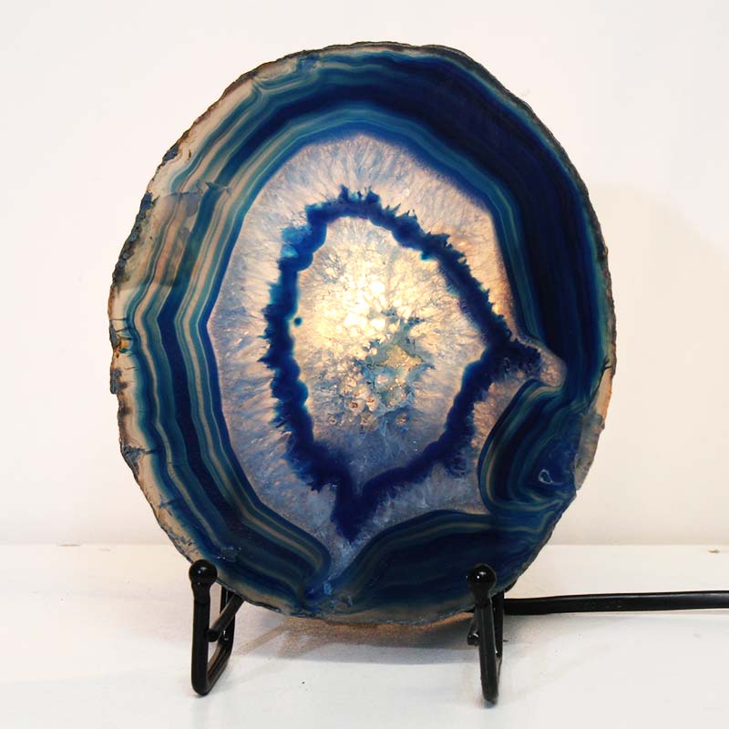 Sliced Brazilian Crystal Agate Lamp S610 4 Sliced Brazilian Crystal Agate Lamp S610 | Himalayan Salt Factory