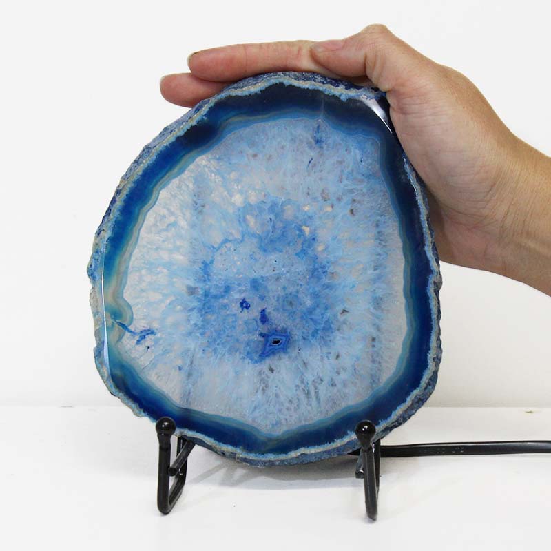 Sliced Brazilian Crystal Agate Lamp S611 5 Sliced Brazilian Crystal Agate Lamp S611 | Himalayan Salt Factory