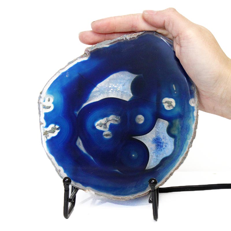 Sliced Brazilian Crystal Agate Lamp S612 4 Sliced Brazilian Crystal Agate Lamp S612-1 | Himalayan Salt Factory