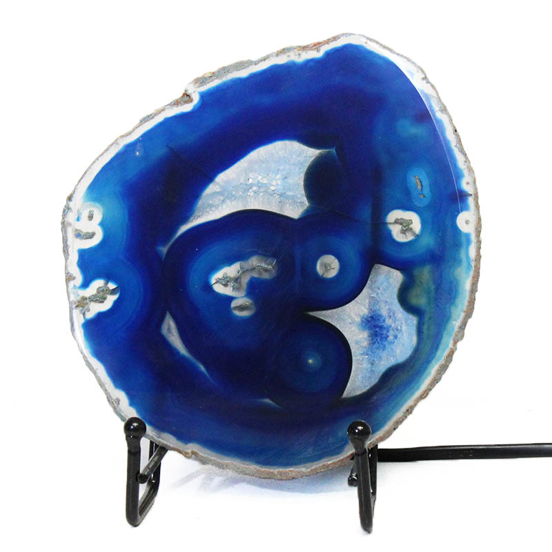 Sliced Brazilian Crystal Agate Lamp S612 3 Sliced Brazilian Crystal Agate Lamp S612 | Himalayan Salt Factory