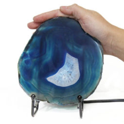 Sliced Brazilian Crystal Agate Lamp S614 8 Sliced Brazilian Crystal Agate Lamp S614-1 | Himalayan Salt Factory