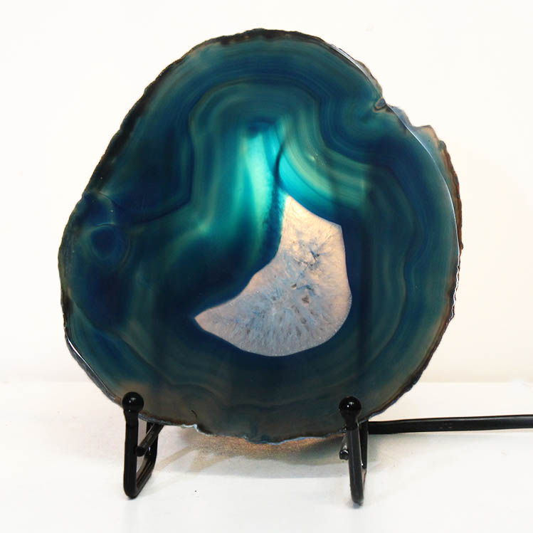 Sliced Brazilian Crystal Agate Lamp S614 4 Sliced Brazilian Crystal Agate Lamp S614-2 | Himalayan Salt Factory