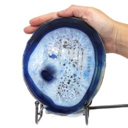 Sliced Brazilian Crystal Agate Lamp S618 8 Sliced Brazilian Crystal Agate Lamp S618-1 | Himalayan Salt Factory