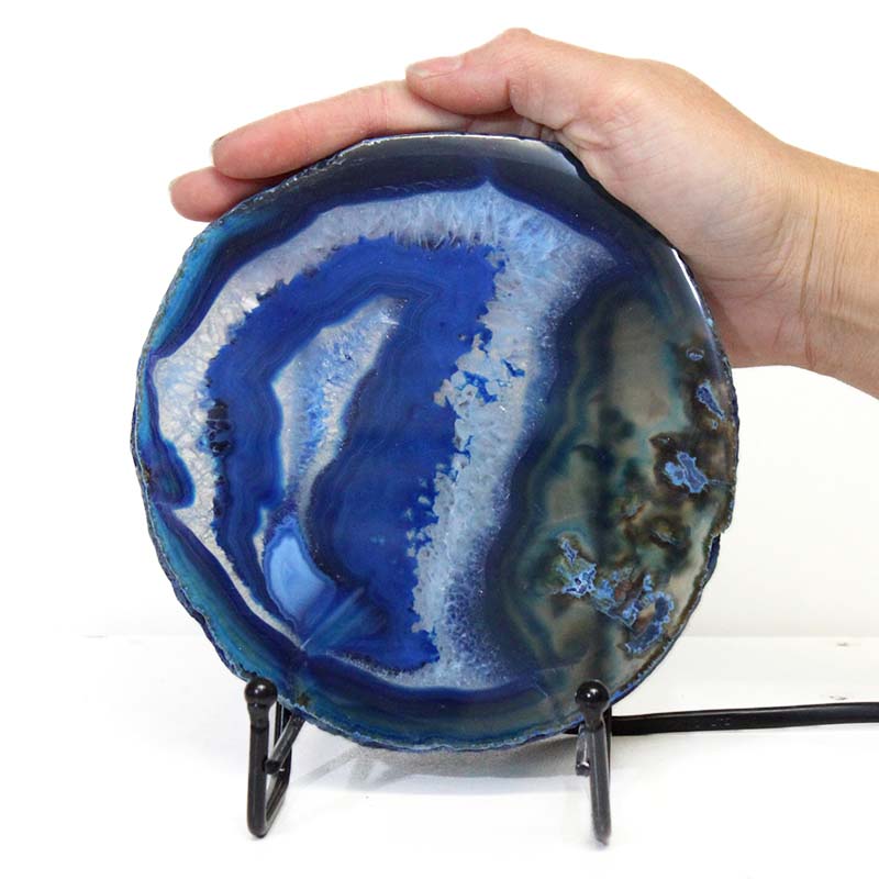 Sliced Brazilian Crystal Agate Lamp S619 5 Sliced Brazilian Crystal Agate Lamp S619-2 | Himalayan Salt Factory