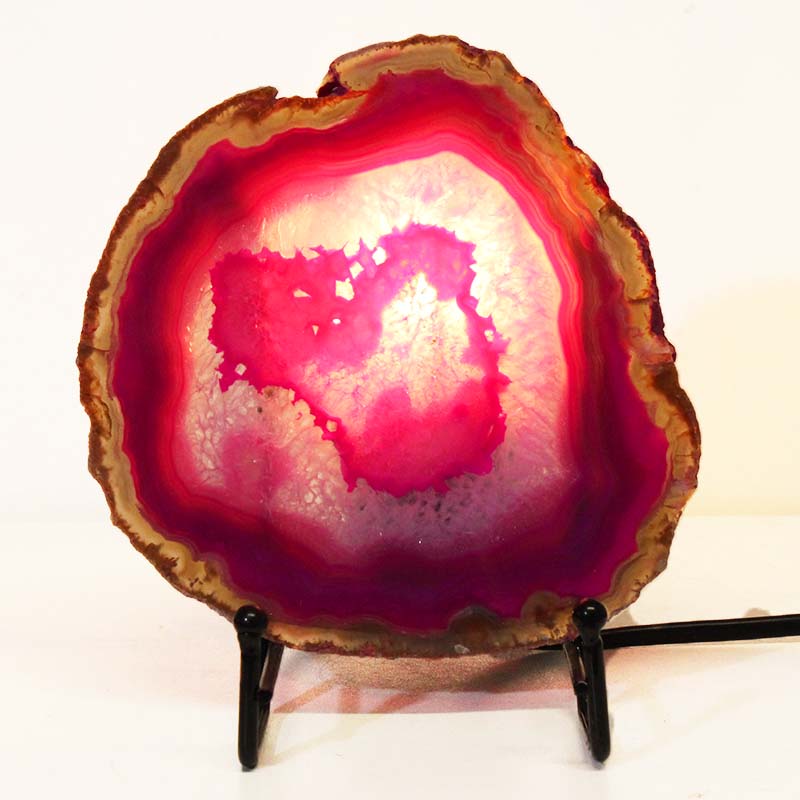 Sliced Brazilian Crystal Agate Lamp S623 4 Sliced Brazilian Crystal Agate Lamp S623-1 | Himalayan Salt Factory