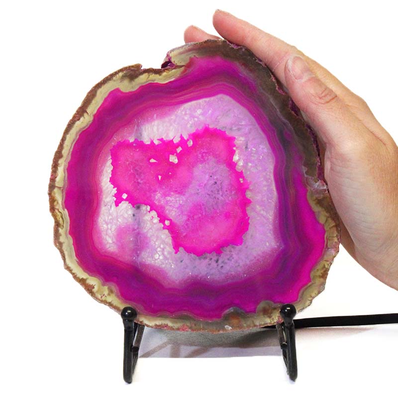 Sliced Brazilian Crystal Agate Lamp S623 5 Sliced Brazilian Crystal Agate Lamp S623-2 | Himalayan Salt Factory