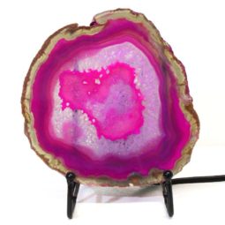 Sliced Brazilian Crystal Agate Lamp S623 | Himalayan Salt Factory