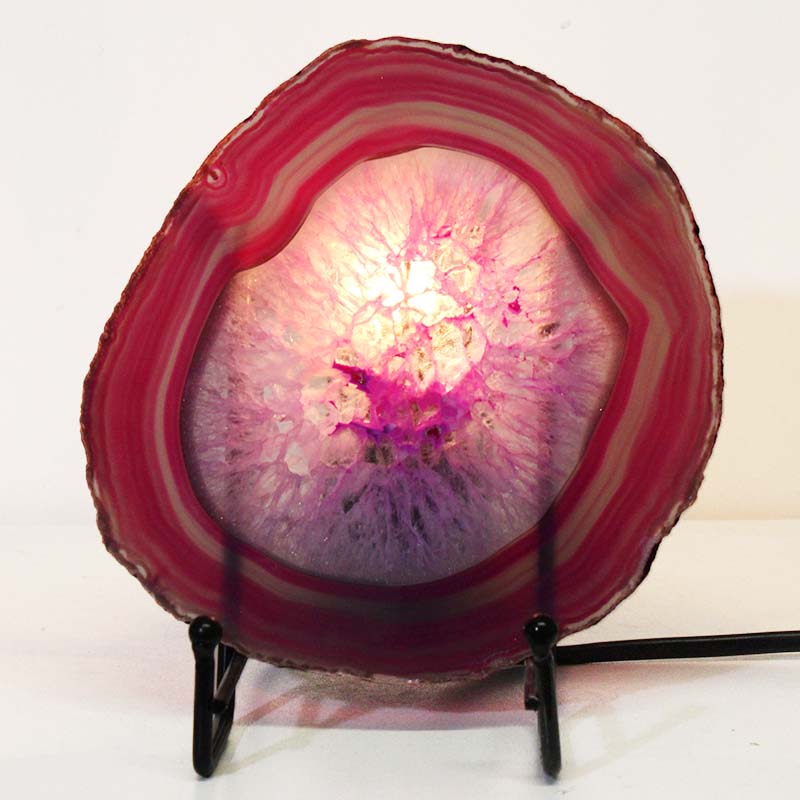 Sliced Brazilian Crystal Agate Lamp S626 4 Sliced Brazilian Crystal Agate Lamp S626-1 | Himalayan Salt Factory