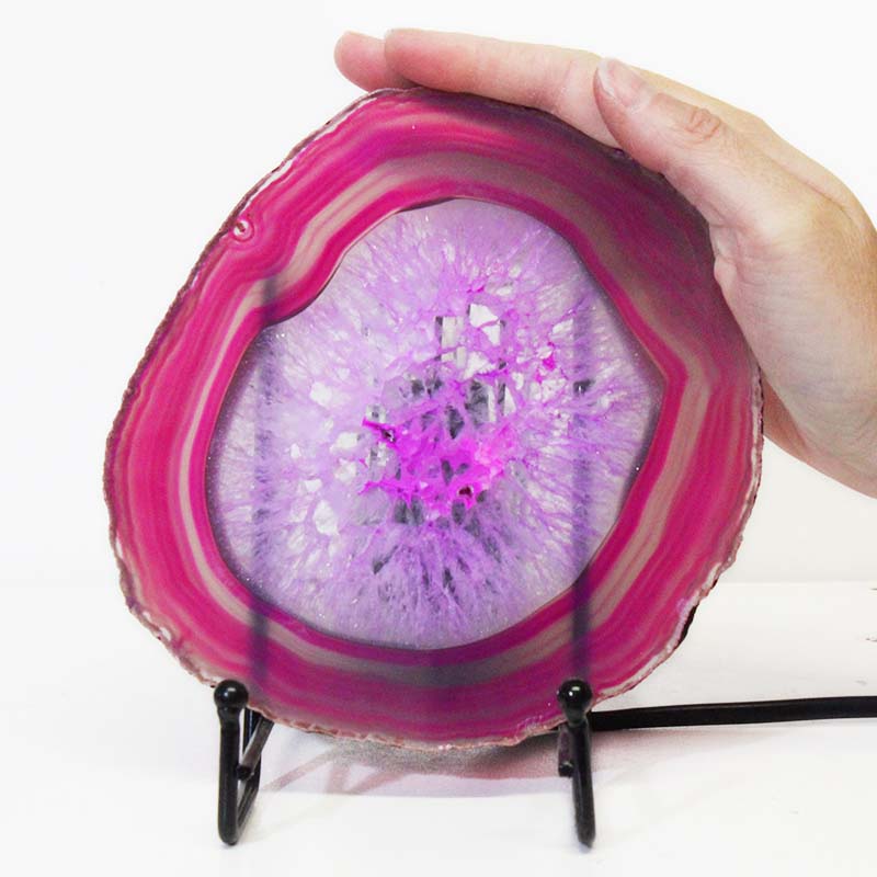 Sliced Brazilian Crystal Agate Lamp S626 5 Sliced Brazilian Crystal Agate Lamp S626-2 | Himalayan Salt Factory