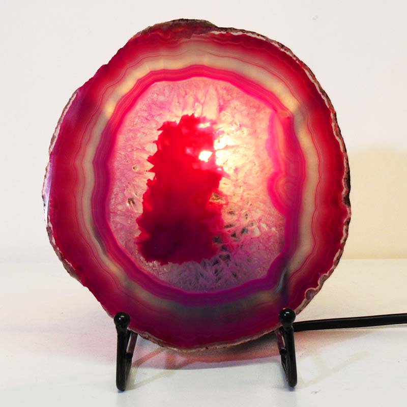 Sliced Brazilian Crystal Agate Lamp S634 4 Sliced Brazilian Crystal Agate Lamp S634 | Himalayan Salt Factory