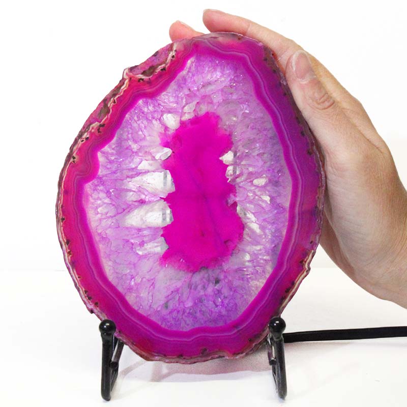 Sliced Brazilian Crystal Agate Lamp S638 5 Sliced Brazilian Crystal Agate Lamp S638 | Himalayan Salt Factory