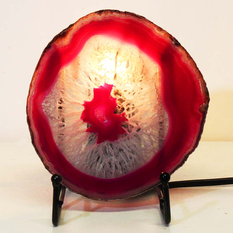 Sliced Brazilian Crystal Agate Lamp S639 4 Sliced Brazilian Crystal Agate Lamp S639 | Himalayan Salt Factory