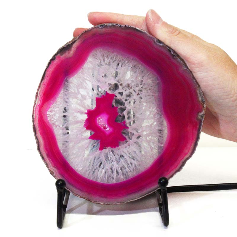 Sliced Brazilian Crystal Agate Lamp S639 5 Sliced Brazilian Crystal Agate Lamp S639 | Himalayan Salt Factory