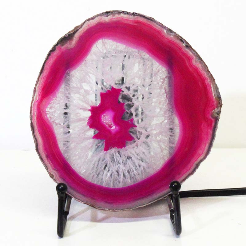 Sliced Brazilian Crystal Agate Lamp S639 3 Sliced Brazilian Crystal Agate Lamp S639 | Himalayan Salt Factory