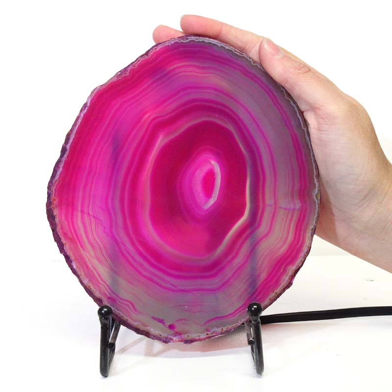Sliced Brazilian Crystal Agate Lamp S641 5 Sliced Brazilian Crystal Agate Lamp S641 | Himalayan Salt Factory