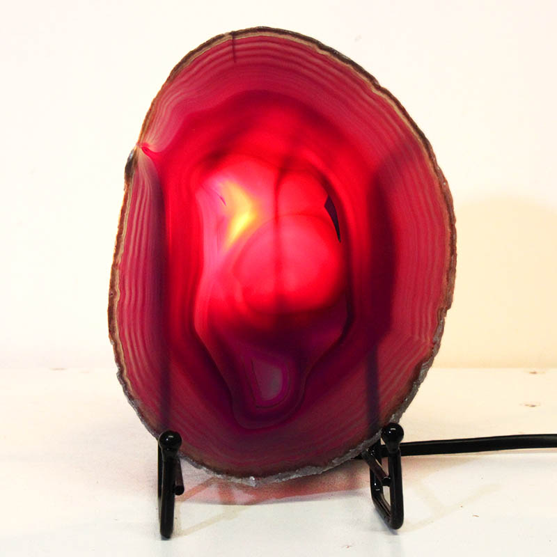 Sliced Brazilian Crystal Agate Lamp S642 4 Sliced Brazilian Crystal Agate Lamp S642 | Himalayan Salt Factory
