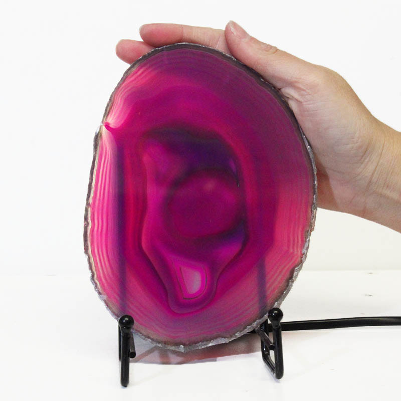 Sliced Brazilian Crystal Agate Lamp S642 5 Sliced Brazilian Crystal Agate Lamp S642 | Himalayan Salt Factory