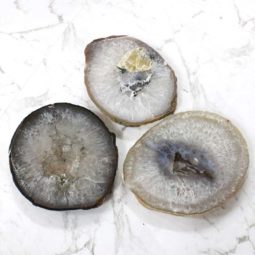 Sliced Thick Agate Crystal Plate 3 Piece Set J1309-1 | Himalayan Salt Factory