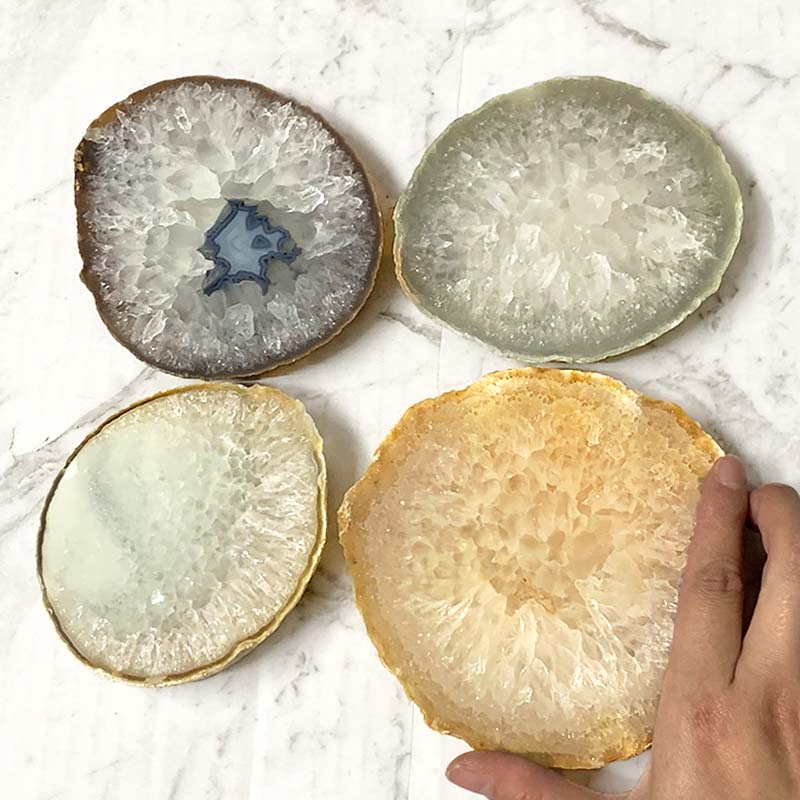 1.58kg Sliced Thick Crystal Coaster 4 Piece Set J1305 4 Sliced Thick Crystal Coaster 4 Piece Set J1305-1 | Himalayan Salt Factory