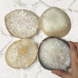 1.44kg Sliced Thick Crystal Coaster 4 Piece Set J1306 7 Sliced Thick Crystal Coaster 4 Piece Set J1306-1 | Himalayan Salt Factory